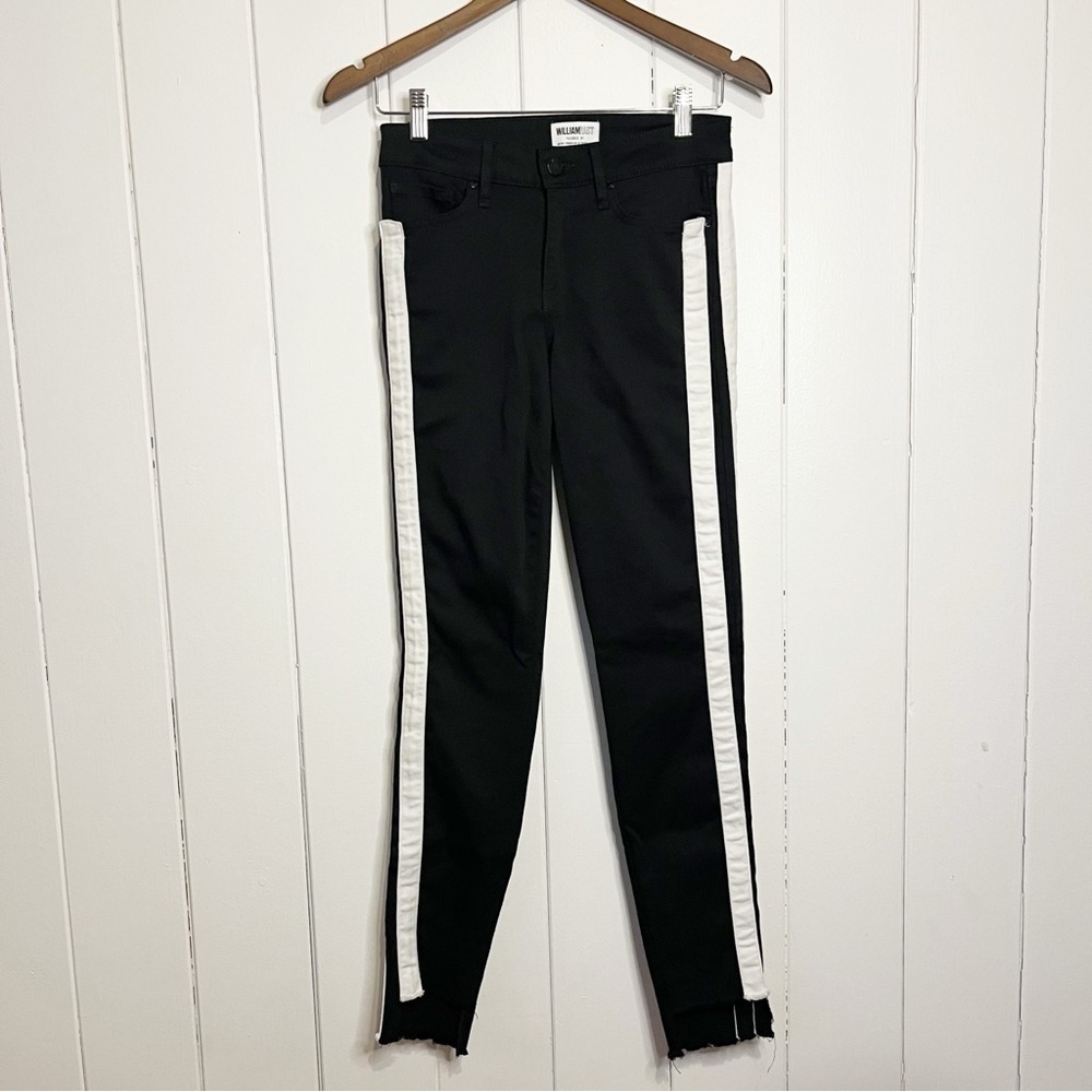 William Rast Ankle Skinny Black and White Striped Pants. Size 27 Jr.